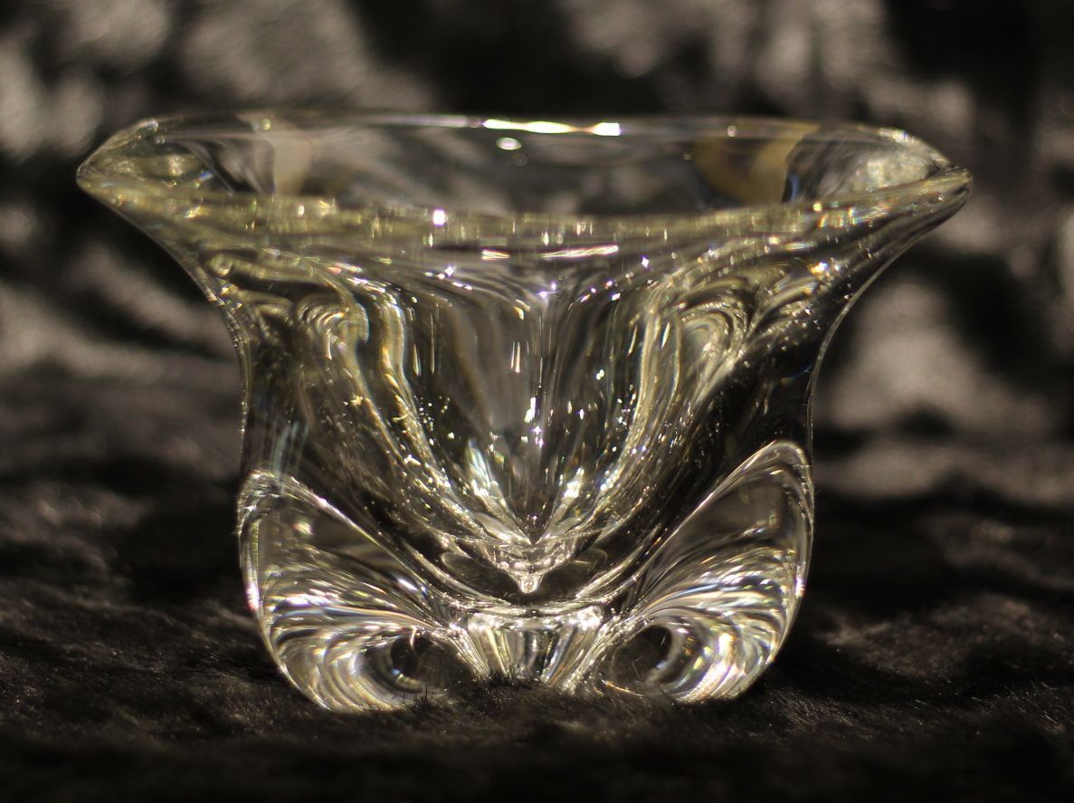 Centro de Mesa -Cristal Murano -color Blanco- años 70