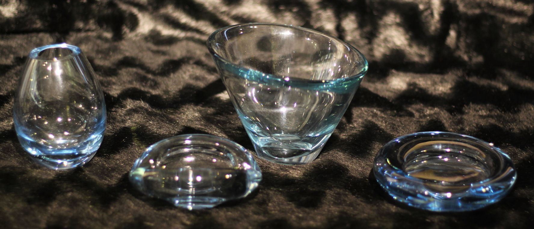 Holmegaard collection –  Per Lütken- 4 Glass objects – art