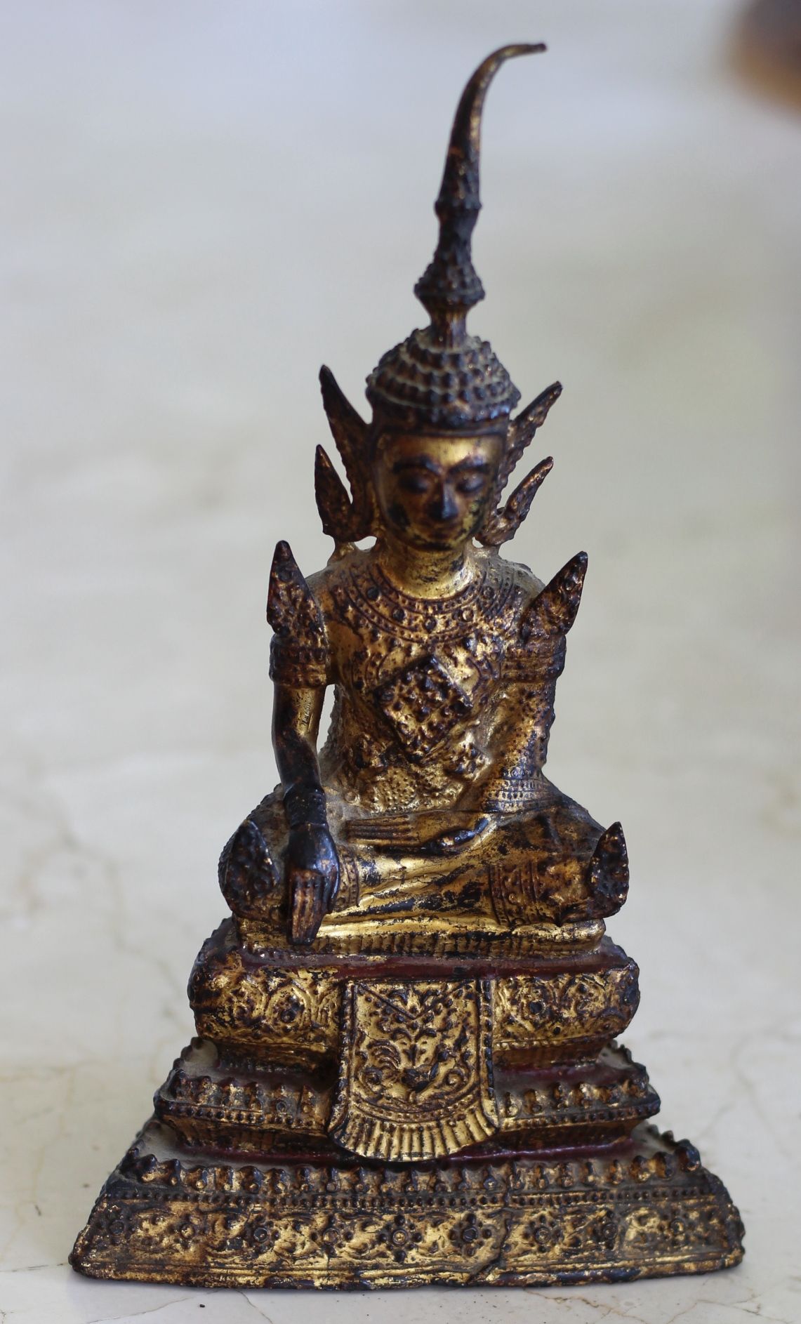 Bhuda Bronce Dorado . siglo XIX – THAILAND